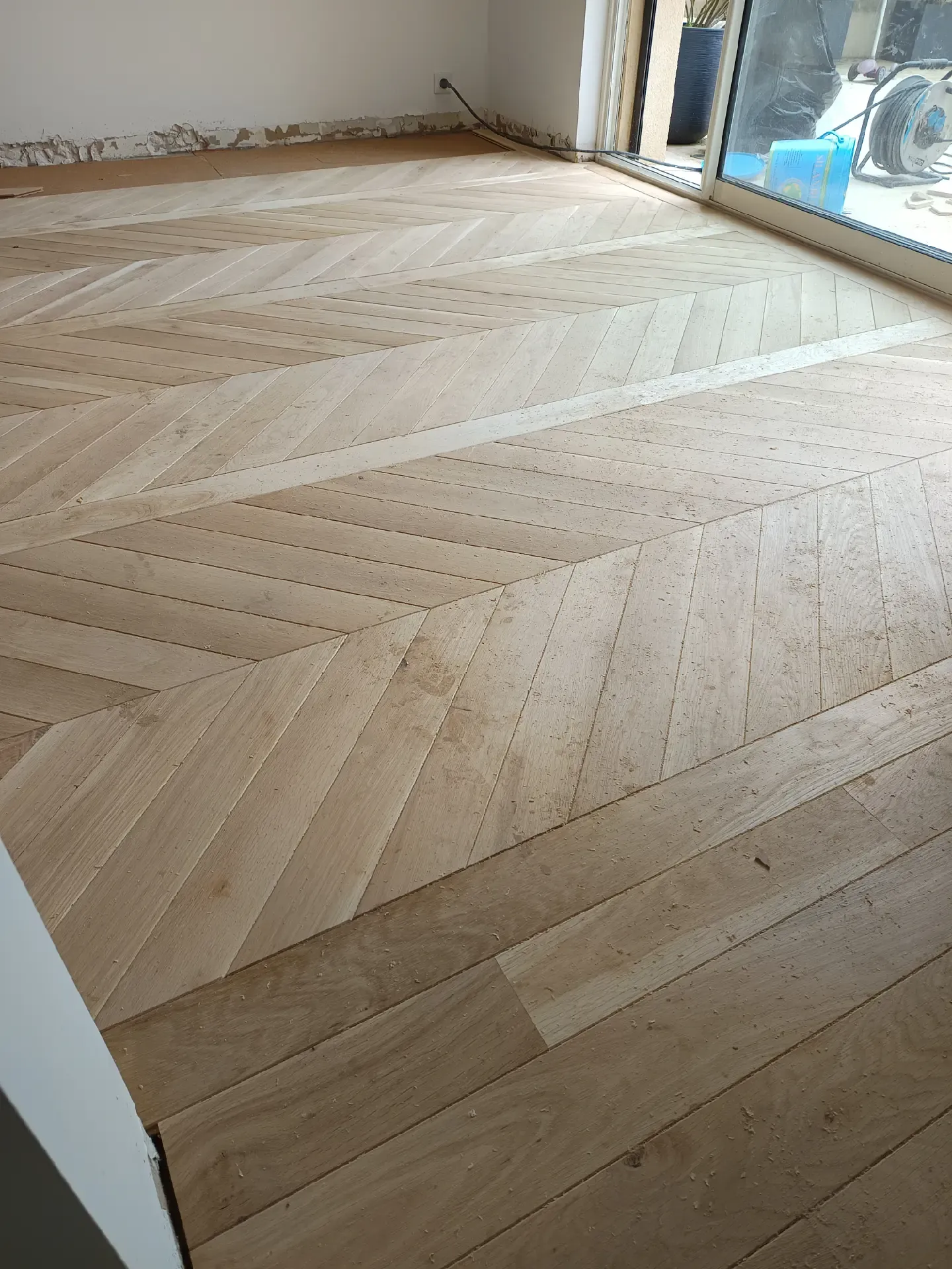 Parquet point de Hongrie déluxe - Réalisation professionnelle par Mur Sol