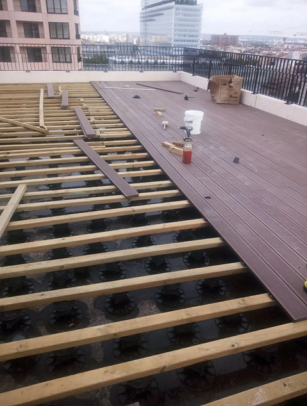 Structure terrasse bois - Réalisation professionnelle par Mur Sol