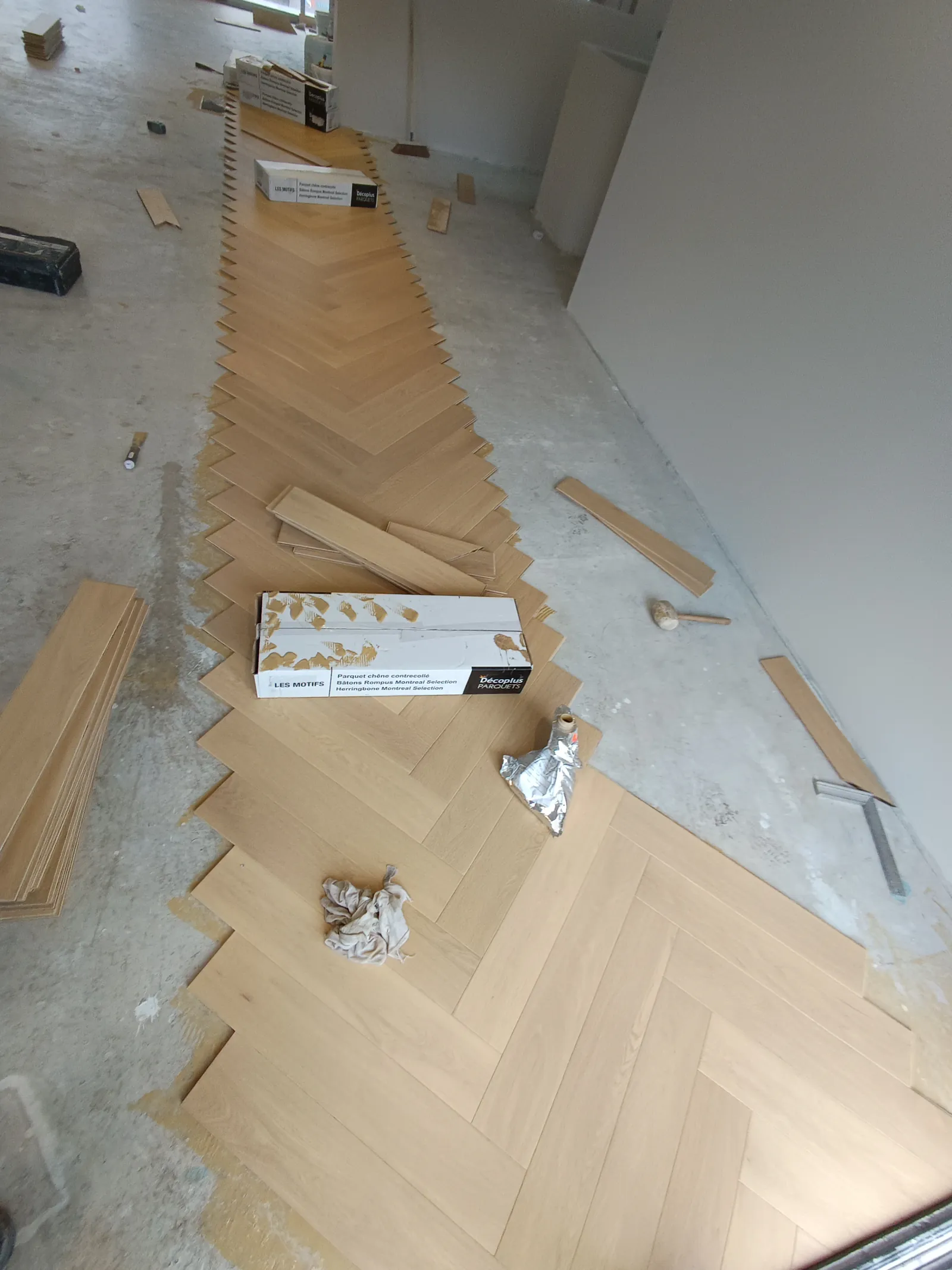 Pose en bâton rompu - Réalisation professionnelle par Mur Sol